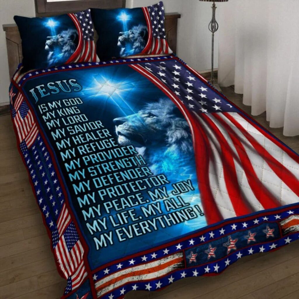 Jesus Is Gift God – Lion Christian Quilt Bedding Set Gift Jesus Is Gift God – Lion Christian Quilt Bedding Set Gift
