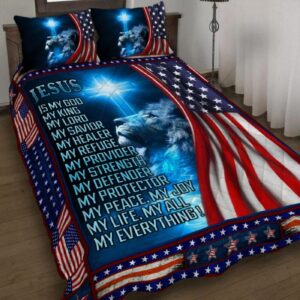 Jesus Is Gift God – Lion Christian Quilt Bedding Set Gift