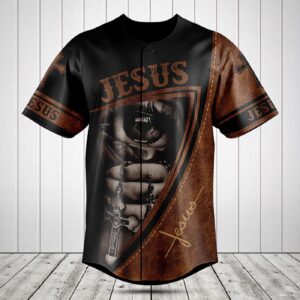 Jesus Is My Everything Leather 3D Baseball Jersey Shirt - Gift Men Women