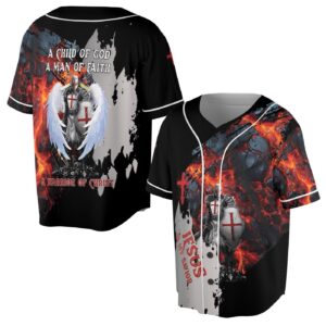Jesus is My Savior Warrior Of Christ Baseball Jersey - Gift Men Women