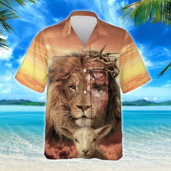 Jesus Is Risen Lion Aloha Hawaiian Shirts For Men and Women   – Gift Men Women Days