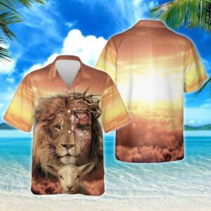 Jesus Is Risen Lion Aloha Hawaiian Shirts For Men and Women   - Gift Men Women Days