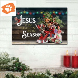 Jesus Is The Reason For The Season Christmas Wall Art Canvas