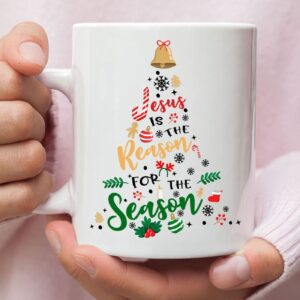 Jesus is the reason for the season coffee mug