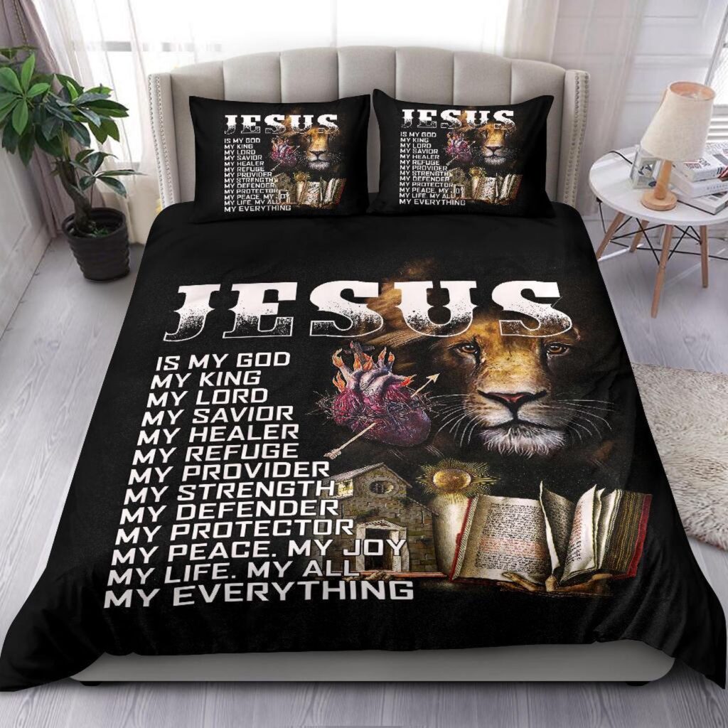 Jesus Lion Bedding Duvet Cover And Pillowcase Set Jesus Lion Bedding Duvet Cover And Pillowcase Set
