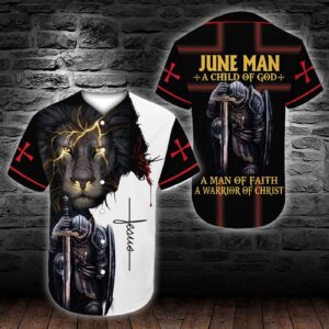 Jesus Lion June Man Baseball Tee Jersey Shirt - Gift Men Women
