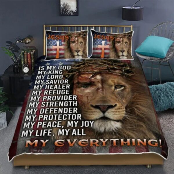Jesus Lion Of Judah, Gift Everything Quilt Bedding Set