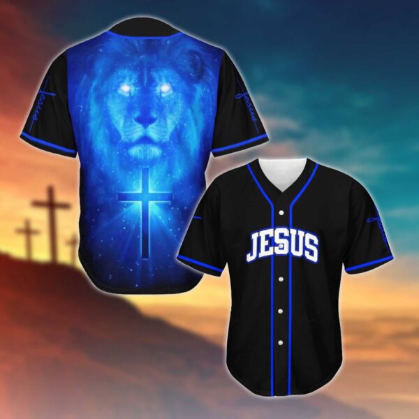 Jesus Lion on The Light – Baseball Tee for God Lover – Gift Men Women