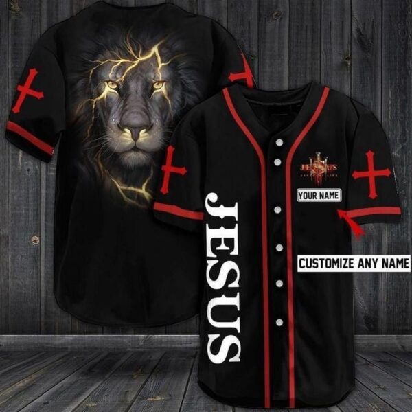 Jesus Lion Personalized Name Baseball Jersey – Gift Men Women