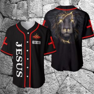 Jesus Lion Personalized Name Baseball Jersey - Gift Men Women