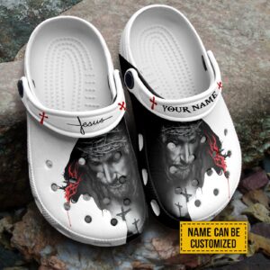 Jesus Lion Portrait Clogs: Personalized Son of God Gift for Baptism