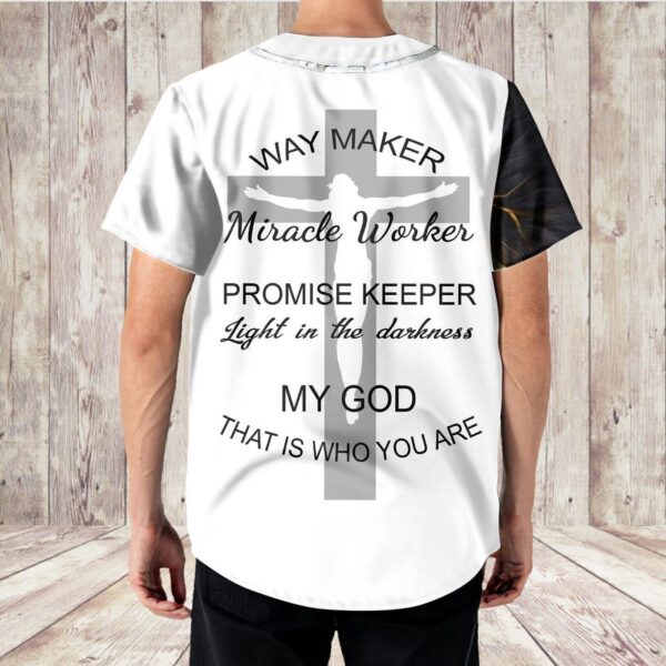 Jesus Lion Way Maker Miracle Worker Baseball Tee Jersey Shirt Printed 3D – – Gift Men Women