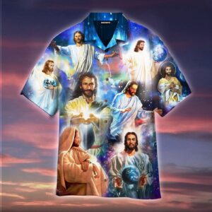 Jesus Love Earth Peaceful Aloha Hawaiian Shirts For Men and Women   - Gift Men Women Days