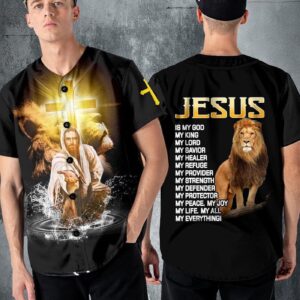 Jesus My God My King My Lord Baseball Jersey For Christian - Gift Men Women