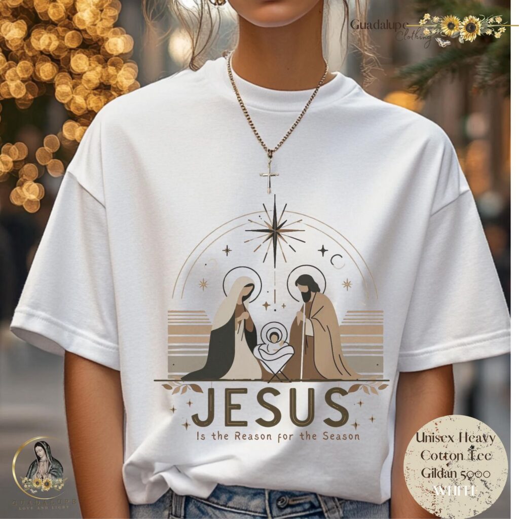Jesus Nativity Unisex Shirt: Catholic Winter Apparel & Festive Faith Clothing Jesus Nativity Unisex Shirt: Catholic Winter Apparel & Festive Faith Clothing