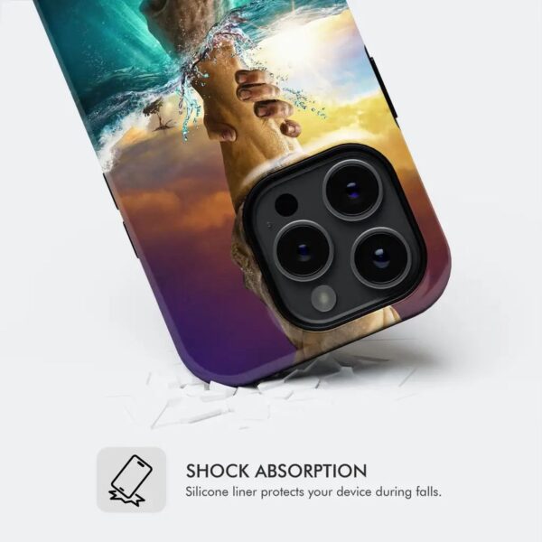 Jesus Reaching Into the Water Phone Case