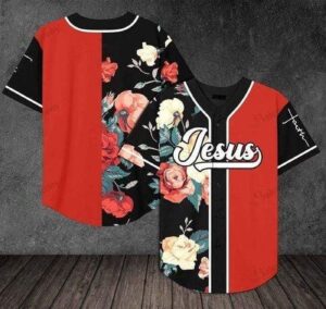 Jesus & Rose Baseball Tee Jersey Shirts 3D - Gift Men Women