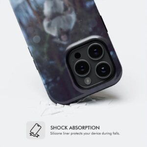 Jesus Running to Rescue a Lost Sheep in a Snowy Forest Phone Case 1