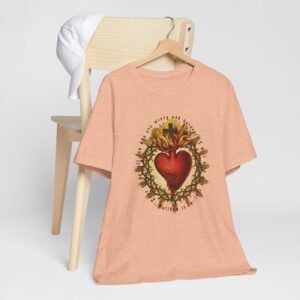 Vintage Jesus Sacred Heart T-shirt: Catholic Devotional Gifts Unisex Tee for Christ Christmas Present 1