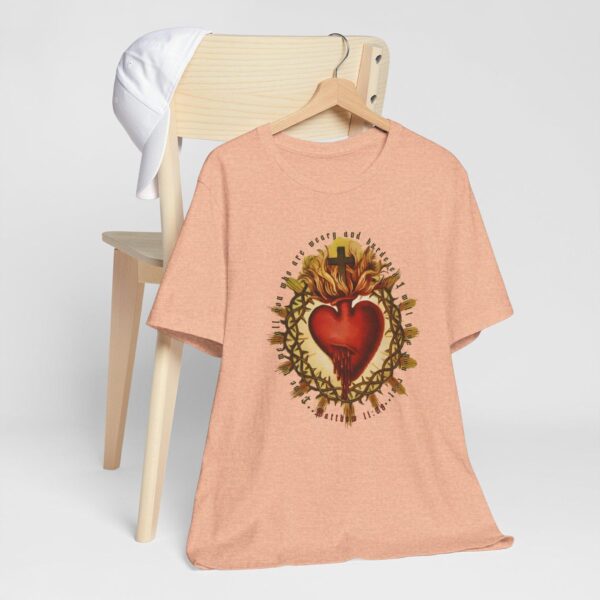 Vintage Jesus Sacred Heart T-shirt: Catholic Devotional Gifts Unisex Tee for Christ Christmas Present