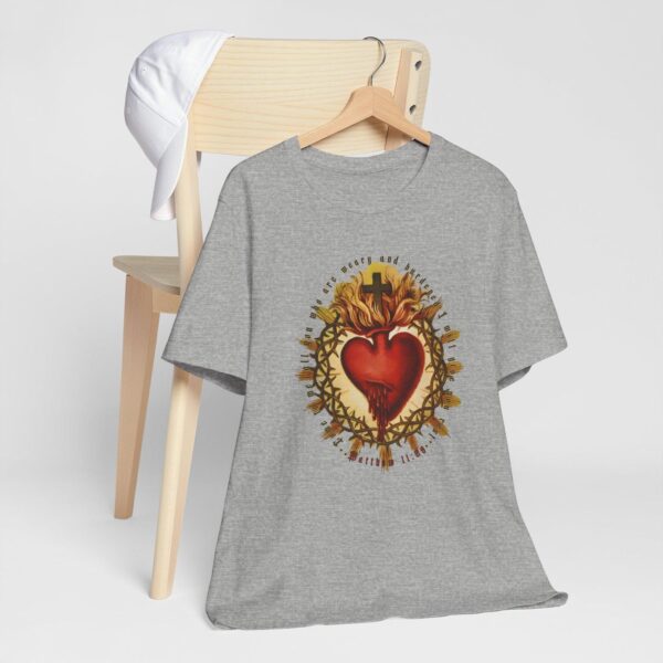 Vintage Jesus Sacred Heart T-shirt: Catholic Devotional Gifts Unisex Tee for Christ Christmas Present