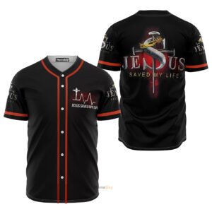 Jesus Saved My Life - Baseball Jersey - Gift Men Women