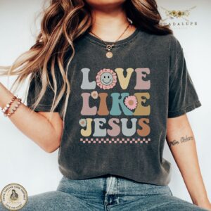 Unique Jesus T-shirt: Retro Faith Gift for Church Devotional Clothing Bible Verse Shirt