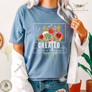 Wild Flowers Jesus T-Shirt: Faith Gift with Bible Verse Church Clothing Devotional - Shop Now!