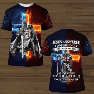 Jesus The Truth The Life Knight Templar Christian Hawaiian Shirts - Gift Men Women Days 1