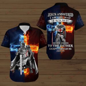 Jesus The Truth The Life Knight Templar Christian Hawaiian Shirts  - Gift Men Women Days