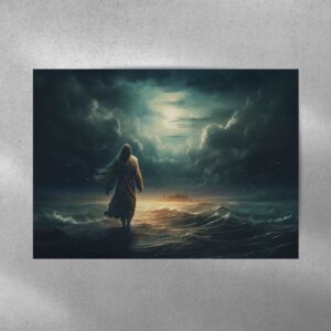 Jesus Walking In The Storm 1 Poster and Canvas 1