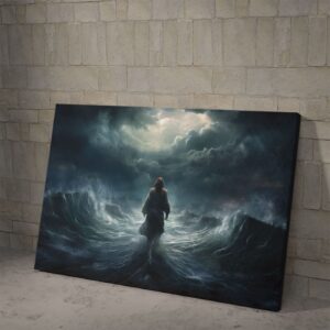 Jesus Walking On The Sea 2 Poster and Canvas