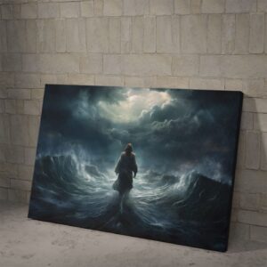 Jesus Walking On The Sea 2 Poster and Canvas
