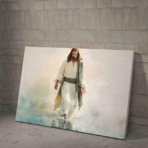 Jesus Walking On The Water Vintage Wall Art Painting Canvas and Poster