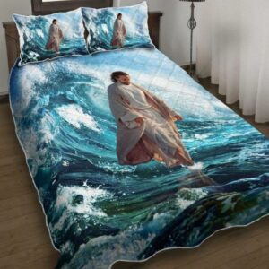Jesus Walks On Water Quilt Bedding Set – Gift-BD 2