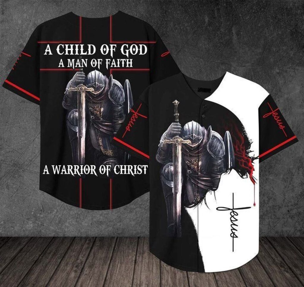 Jesus Warrior of Christ A Child Of God A Man Of Faith Baseball Tee Jersey Shirt – Gift Men Women Jesus Warrior of Christ A Child Of God A Man Of Faith Baseball Tee Jersey Shirt – Gift Men Women