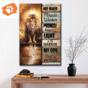 Jesus Way Maker Lion Of Judah Canvas Wall Art