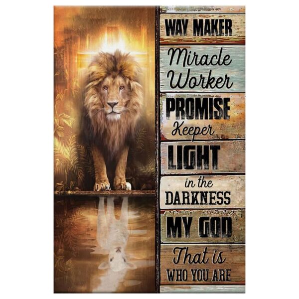 Jesus Way Maker Lion Of Judah Canvas Wall Art