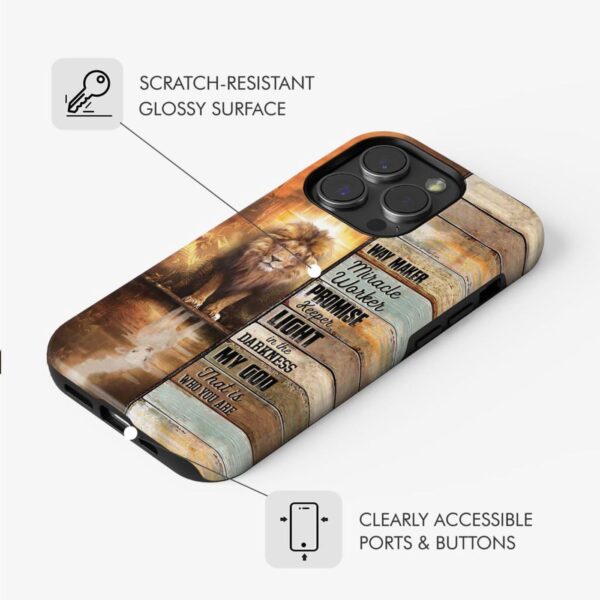 Jesus Way Maker Lion Of Judah Phone Case
