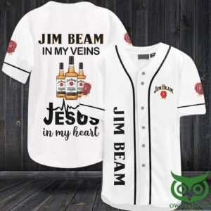 Jim Beam in my veins Jesus in my heart Baseball Jersey Shirt - Gift Men Women