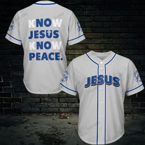 Know Jesus Know Peace Baseball Jersey Shirt – Gift Men Women