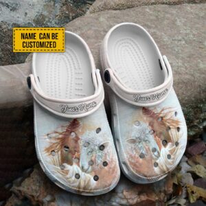 Lambs Of God Jesus Art Print Classic Clogs: Personalized Name Clogs for Her - Unique Christian Gifts