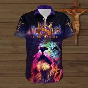 Lion Jesus Aloha Hawaiian Shirts For Men and Women   - Gift Men Women Days