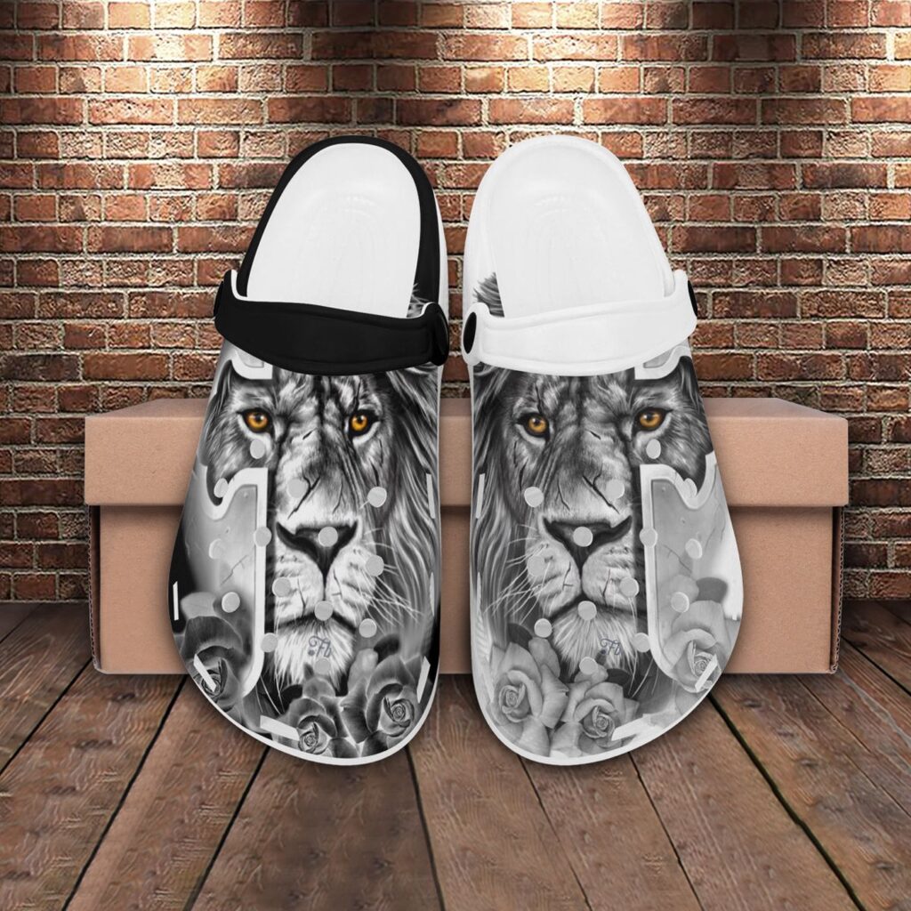 Lion Jesus Cross Classic Design Clog – Inspiring Christian Gifts for Christmas Men s Shoes Lion Jesus Cross Classic Design Clog – Inspiring Christian Gifts for Christmas Men s Shoes