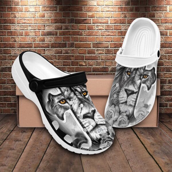 Lion Jesus Cross Classic Design Clog – Inspiring Christian Gifts for Christmas Men s Shoes