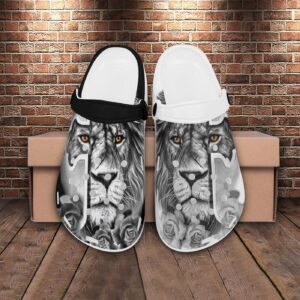 Lion Jesus Cross Classic Design Clog - Inspiring Christian Gifts for Christmas Men s Shoes