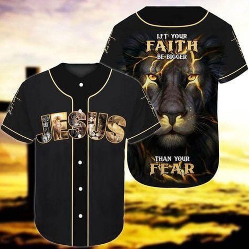 Lion Jesus Faith Baseball Jersey – Gift Men Women Lion Jesus Faith Baseball Jersey – Gift Men Women