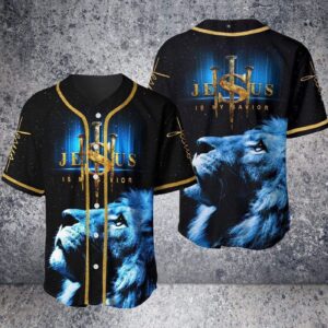 Lion Jesus Is My Savior All Over Print 3D Unisex Baseball Jersey - Gift Men Women