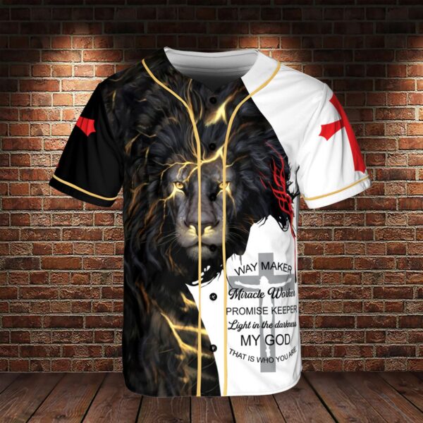 Lion Of God Short Sleeve – Catholic Christian Gifts, God Believer Gifts – Jesus Christ Polo, Baseball Jersey – Gift Men Women
