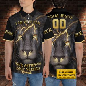 Lion Of Judah - Gift For Christian, Baptism - Jesus Christ Personalized Polo, Baseball Jersey, Hawaiian Shirt Set Shorts - Gift Men Women 3